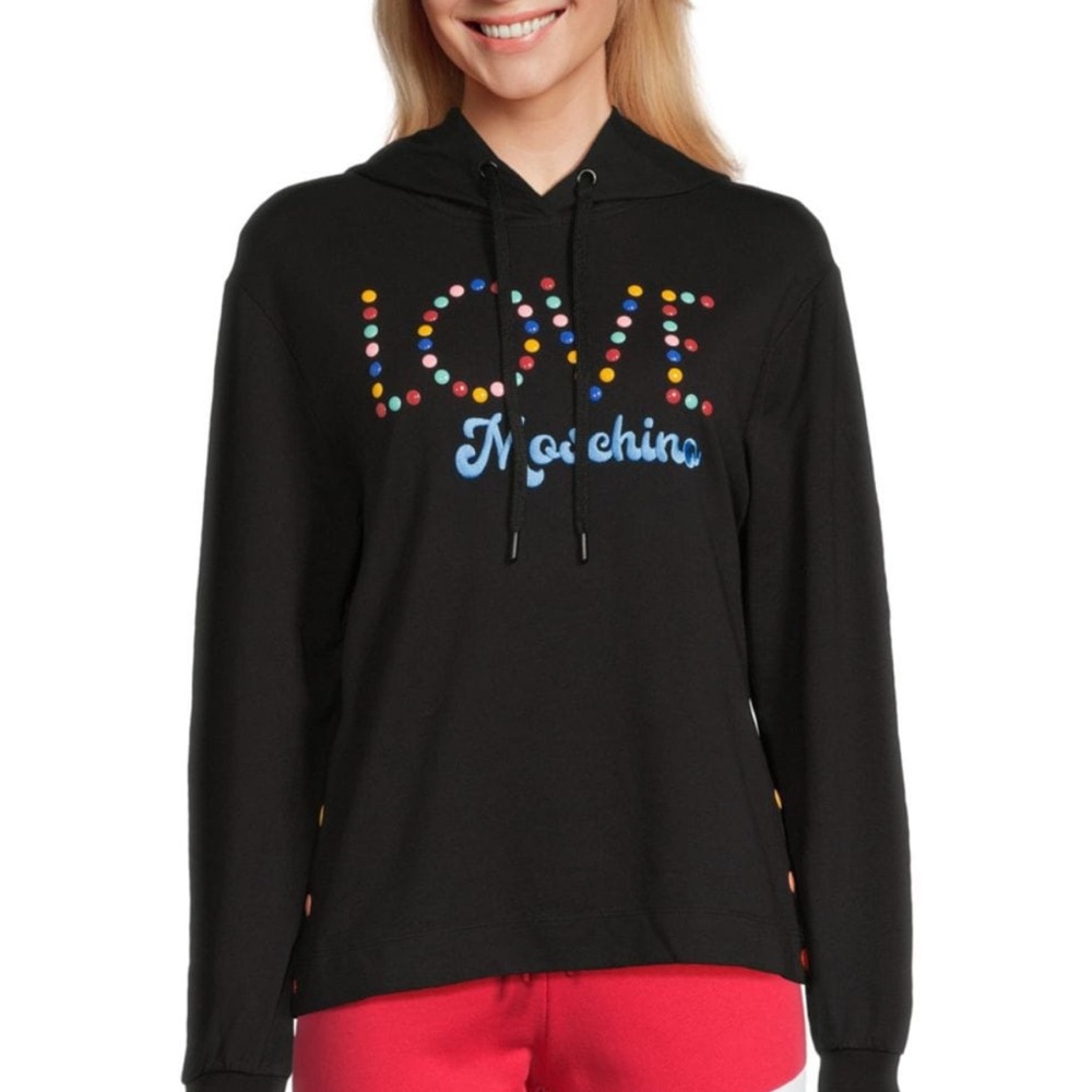 Brand new with tags Love Moschino love logo hoodie size 46